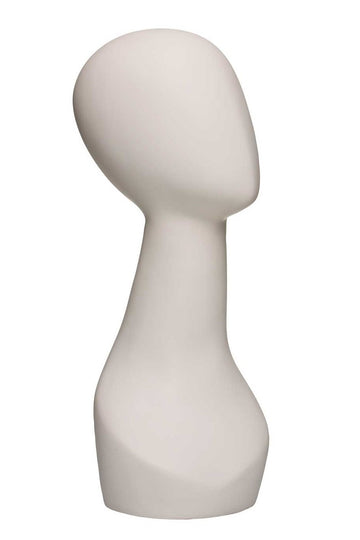 White Wig Mannequin for displaying and styling wigs by Jon Renau